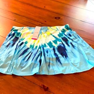 Lucky in Love Tie-dyed Tennis Skirt size large